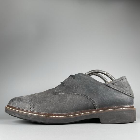 Olukai Walino Men’s Size 11 Gray Leather Lace Up Casual Oxford Dress Shoes EUC main image 2